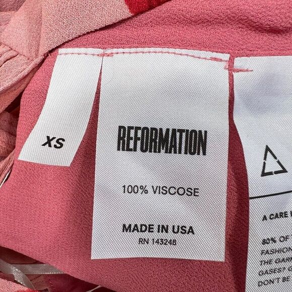 Reformation Johnson Floral Halter Wrap Dress Pink Size XS - Picture 5 of 9